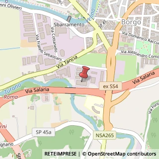 Mappa Via Fratelli Sebastiani, 121, 02100 Rieti, Rieti (Lazio)