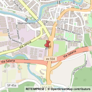 Mappa Via Fratelli Sebastiani, 151, 02100 Rieti, Rieti (Lazio)