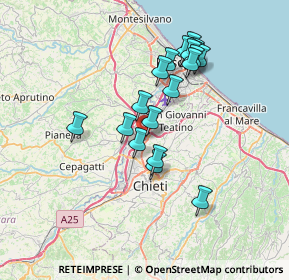 Mappa Viale della Unità D'Italia, 66013 Chieti CH, Italia (6.62842)