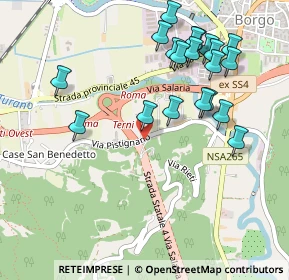 Mappa Via Pistignano, 02100 Rieti RI, Italia (0.5625)