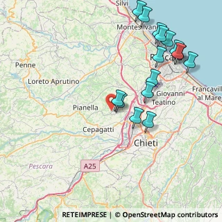 Mappa Via Fontanelle, 65019 Pianella PE, Italia (9.71875)