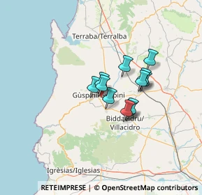 Mappa Via Nivola, 09036 Guspini SU, Italia (9.35917)