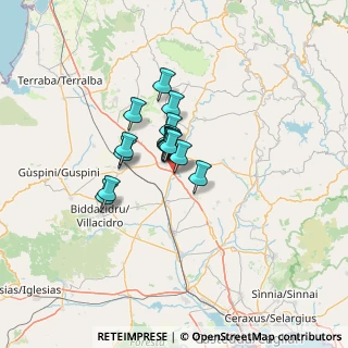 Mappa S.s. 131 km 40.300 ZONA INDUSTRIALE VILLASANTA OVEST, 09027 Serrenti SU, Italia (8.29)