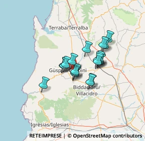 Mappa S.S. 197 Km 2, 09036 Guspini SU, Italia (9.90947)