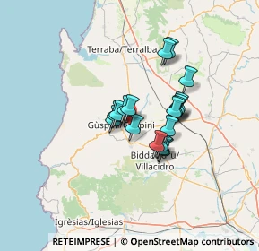 Mappa S.S. 197 Km 2, 09036 Guspini SU, Italia (9.93421)