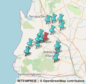 Mappa S.S. 197 Km 2, 09036 Guspini SU, Italia (12.09706)