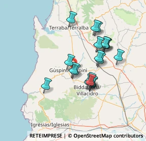 Mappa S.S. 197 Km 2, 09036 Guspini SU, Italia (13.1795)