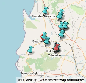 Mappa Via Sassari, 09036 Guspini SU, Italia (14.347)