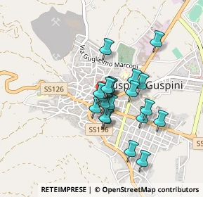 Mappa Guspini Via Gramsci, 09036 Guspini SU, Italia (0.347)