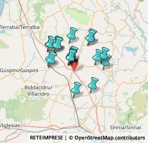 Mappa SS131 km 40.085 dir. Nord-Ovest, 09027 Serrenti SU, Italia (10.6305)