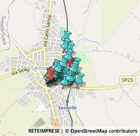 Mappa Via E. D'Arborea, 09040 Senorbì CA, Italia (0.29333)