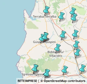Mappa Via Giuseppe Garibaldi, 09036 Guspini SU, Italia (21.34778)