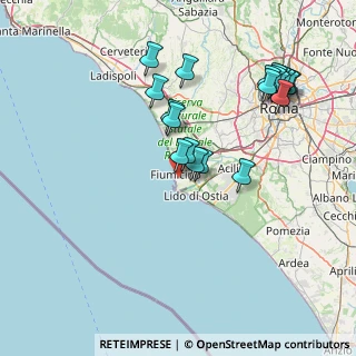 Mappa Via Antonio Toscano, 00054 Fiumicino RM, Italia (17.0615)