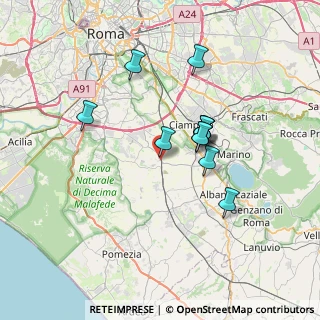 Mappa Via Zaccaria Betti, 00134 Roma RM, Italia (6.09091)