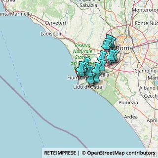 Mappa Via Vittorio Giannattasio, 00054 Fiumicino RM, Italia (9.6735)