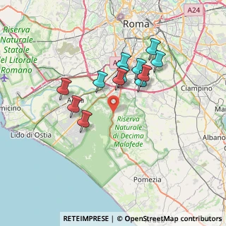 Mappa Via Pontina Vecchia Km. 17, 00128 Roma RM, Italia (6.38667)