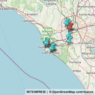 Mappa Via Giuseppe Oblach, 00054 Fiumicino RM, Italia (11.11167)