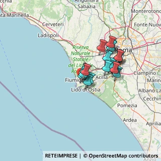Mappa Via Giuseppe Oblach, 00054 Fiumicino RM, Italia (11.4325)