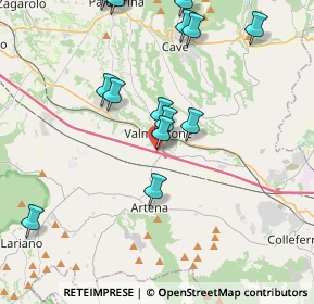 Mappa Via dei Lecci, 00038 Valmontone RM, Italia (5.5705)