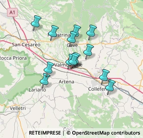 Mappa Via Antonio Gramsci, 00038 Valmontone RM, Italia (5.94769)