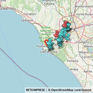 Mappa Via Antonio Vellere, 00054 Fiumicino RM, Italia (12.505)