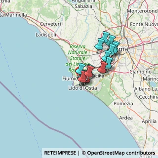 Mappa Via Antonio Vellere, 00054 Fiumicino RM, Italia (9.85944)