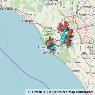 Mappa Via Cosimo di Palma, 00054 Fiumicino RM, Italia (11.242)