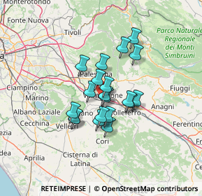 Mappa Colle Sant'Onofrio, 00038 Valmontone RM, Italia (9.7435)