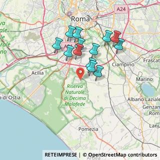 Mappa Via Alessandro Minuziano, 00128 Selcetta RM, Italia (6.61769)