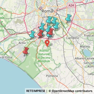 Mappa Via Alessandro Minuziano, 00128 Selcetta RM, Italia (6.48083)