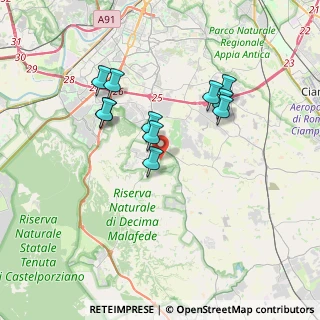 Mappa Via Ottaviano Scoto, 00128 Selcetta RM, Italia (3.32909)
