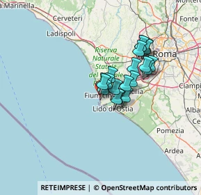 Mappa Viale delle Meduse, 00054 Fiumicino RM, Italia (9.7505)