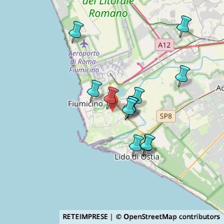 Mappa Via Giacomo Cavalli, 00054 Fiumicino RM, Italia (3.4575)