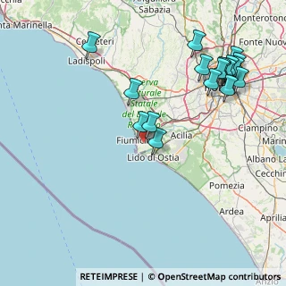 Mappa Via Jerome Carcopino, 00054 Fiumicino RM, Italia (20.055)