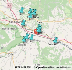 Mappa Valle S. Paolo, 00038 Valmontone RM, Italia (6.47857)