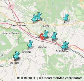 Mappa Valle S. Paolo, 00038 Valmontone RM, Italia (8.4175)