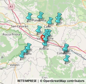 Mappa Valle S. Paolo, 00038 Valmontone RM, Italia (6.79188)