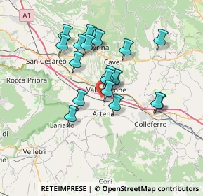 Mappa Valle S. Paolo, 00038 Valmontone RM, Italia (6.284)