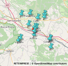 Mappa Via Artena, 00038 Valmontone RM, Italia (6.42867)