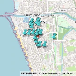Mappa Via delle Meduse, 00054 Fiumicino RM, Italia (0.279)