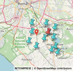 Mappa Via Davide Carazzi, 00134 Roma RM, Italia (6.81615)