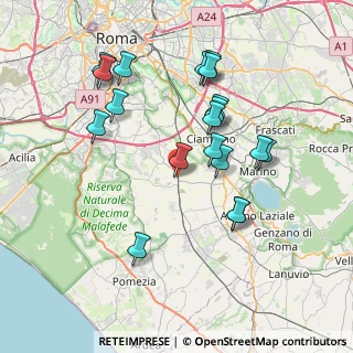 Mappa Via Davide Carazzi, 00134 Roma RM, Italia (7.91737)