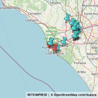 Mappa Via Portunno no-, 00054 Fiumicino RM, Italia (17.422)
