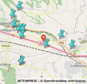 Mappa Via dell Pace, 00038 Valmontone RM, Italia (2.62727)