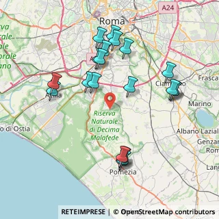 Mappa Via Emilio Colombo, 00128 Selcetta RM, Italia (8.735)