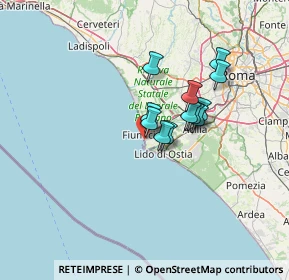 Mappa Via dell'Arenile, 00054 Fiumicino RM, Italia (9.81583)