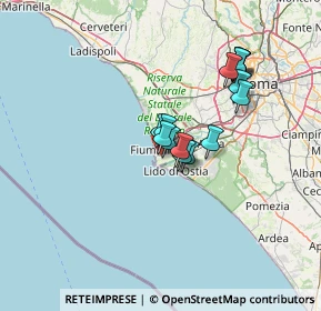 Mappa Via Mario Giaretto, 00054 Fiumicino RM, Italia (11.178)