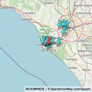 Mappa Via Giovanni Durli, 00054 Fiumicino RM, Italia (6.96214)