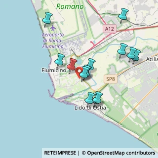 Mappa Via Giovanni Durli, 00054 Fiumicino RM, Italia (3.60929)