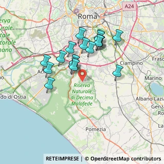 Mappa Via dei Redattori, 00128 Selcetta RM, Italia (6.76263)